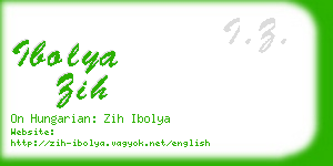 ibolya zih business card